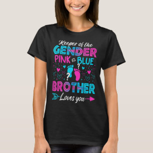 T-shirt Bébé Genre Révéler Douche Rose Ou Bleu Frère Lov