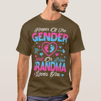 T-shirt Bébé Genre Révéler Douche Rose Ou Bleu Grand-mère
