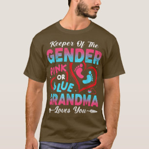 T-shirt Bébé Genre Révéler Douche Rose Ou Bleu Grand-mère