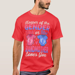 T-shirt Bébé Genre Révéler Douche Rose Ou Bleu Grand-mère