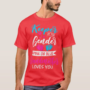 T-shirt Bébé Genre Révéler Douche Rose Ou Bleu Grand-mère