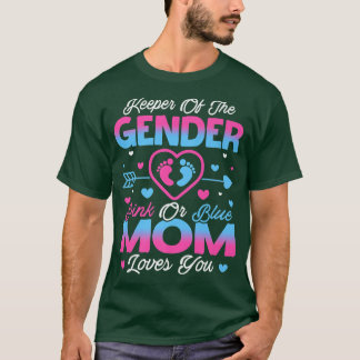 T-shirt Bébé Genre Révéler Douche Rose Ou Bleu Maman Aime 