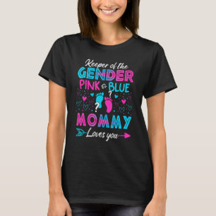 T-shirt Bébé Genre Révéler Douche Rose Ou Bleu Maman Amour