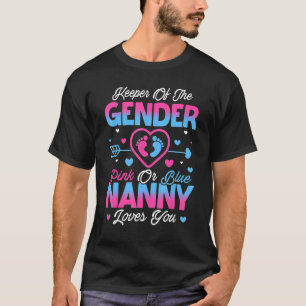 T-shirt Bébé Genre Révéler Douche Rose Ou Bleu Nounou Aime