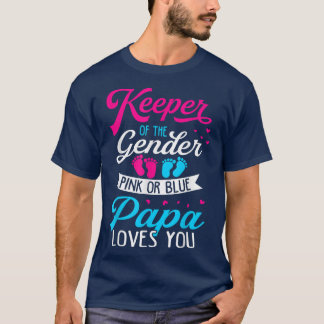 T-shirt Bébé Genre Révéler Douche Rose Ou Bleu Papa aime