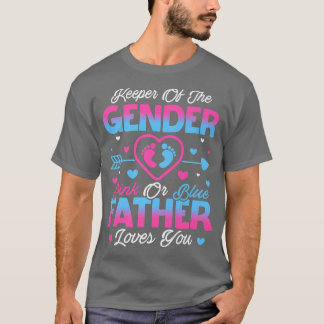 T-shirt Bébé Genre Révéler Douche Rose Ou Bleu Père Amour