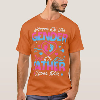 T-shirt Bébé Genre Révéler Douche Rose Ou Bleu Père Amour