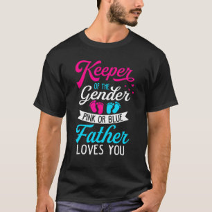 T-shirt Bébé Genre Révéler Douche Rose Ou Bleu Père Amour