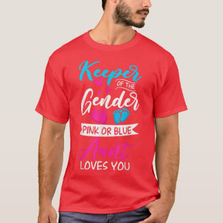 T-shirt Bébé Genre Révéler Douche Rose Ou Bleu Tante Amour