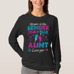 T-shirt Bébé Genre Révéler Douche Rose Ou Bleu Tante Amour