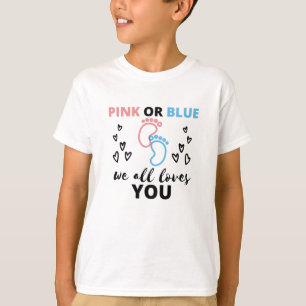 T-shirt Bébé Genre Révéler Les Idées Rose Ou Bleu Nous Aim