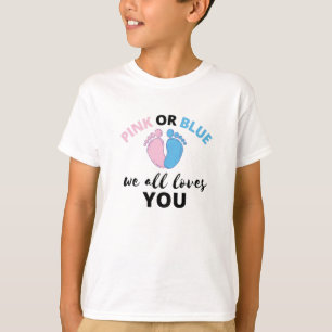 T-shirt Bébé Genre Révéler Les Idées Rose Ou Bleu Nous Aim