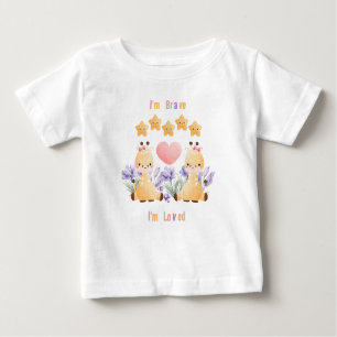 T-Shirt Bébé Giraffe Cute Je suis courageuse - J