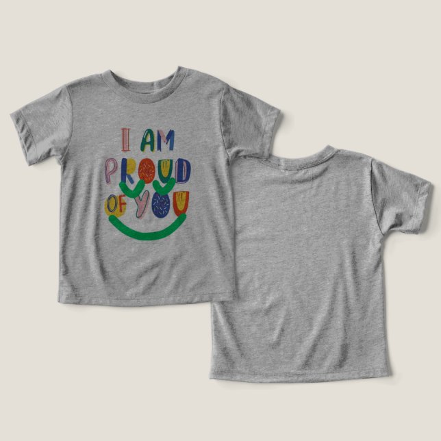 T-shirt bébé gris couleur fière (Design Recto & Verso)