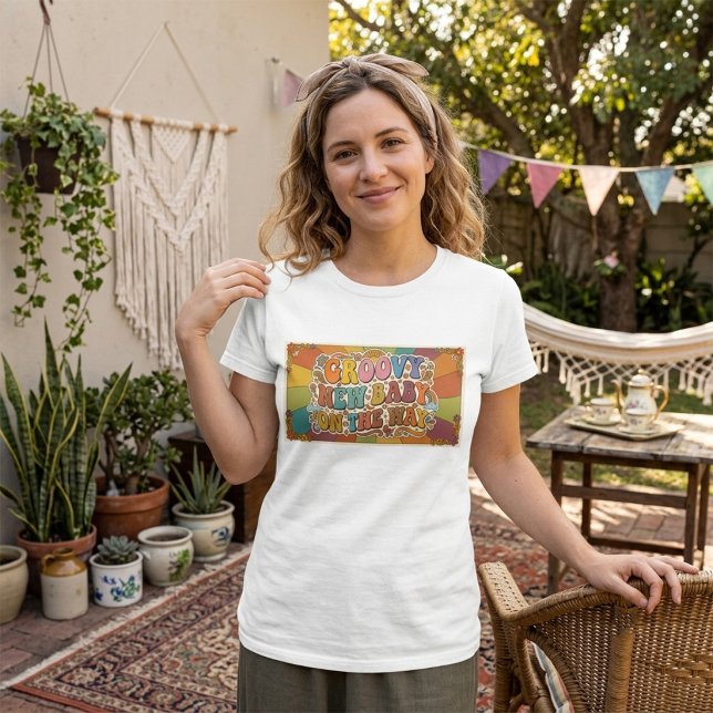 T-shirt Bébé Groovy en Route Rétro Soleil  (Créateur téléchargé)