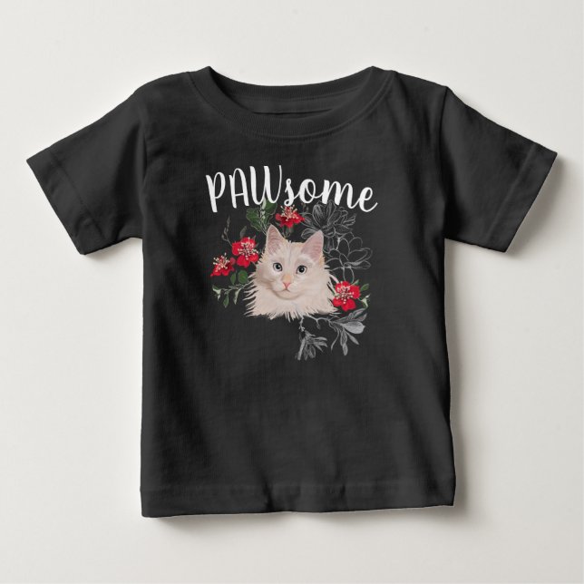 T-shirt bébé haut chat super mignon (Devant)