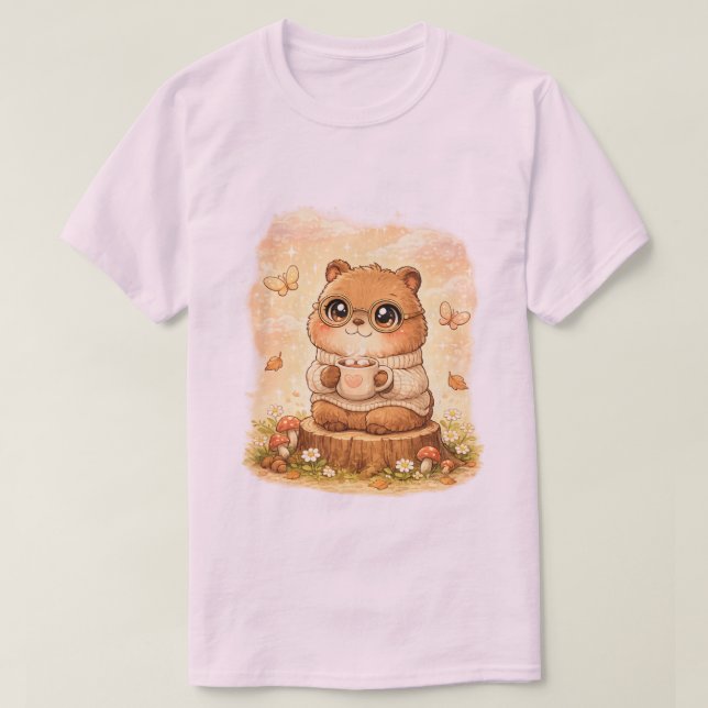 T-shirt Bébé Hérisson Mignon – Bois Adorable  (Design devant)