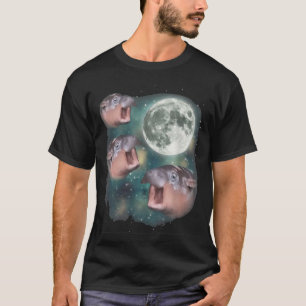 T-shirt bébé hippopotame adorable Lune-Deng - Hipp