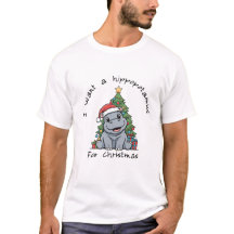T-Shirt Bébé Hippopotame de Noël 