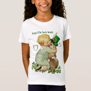 T-Shirt BÉBÉ HUGING RABBIT LEPRECHAUN CASQUETTE, Saint Pat