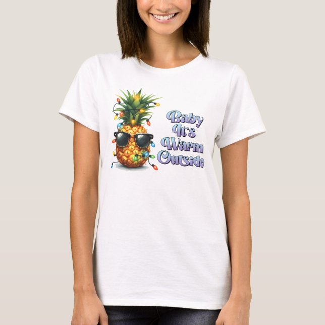 T-shirt Bébé il fait chaud dehors (Devant)
