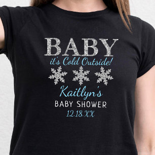 T-shirt Bébé Il fait froid dehors garçons Baby shower d'hi
