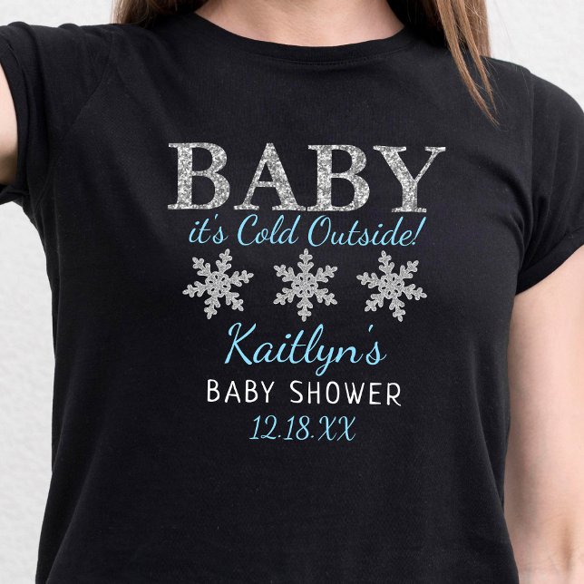 T-shirt Bébé Il fait froid dehors garçons Baby shower d'hi (Créateur téléchargé)