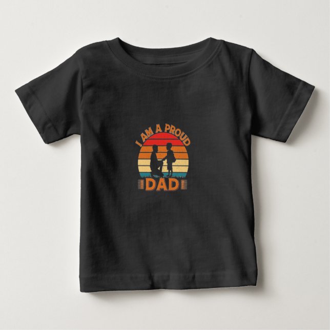 T-shirt bébé "Je suis un père fier" (Devant)