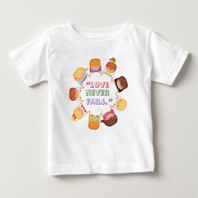 T-shirt Bébé jersey fin avec Inspirant Bible Vers (Devant)