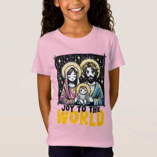 T-Shirt Bébé Jésus : Joie au Monde : La Sainte Famille