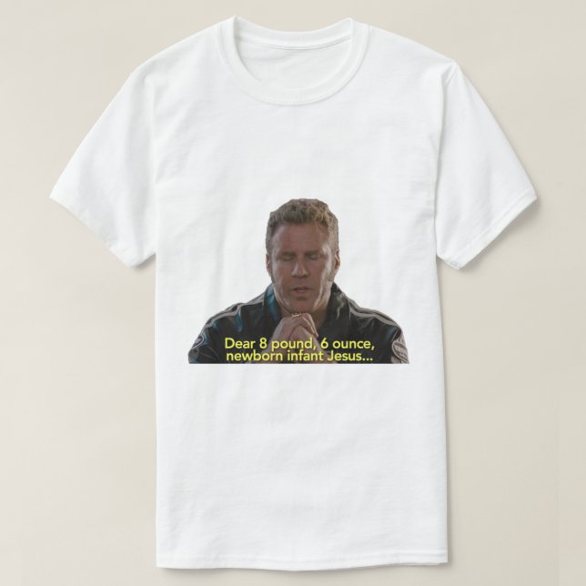 T-shirt Bébé Jésus Prière Talladega Nuits (Design devant)