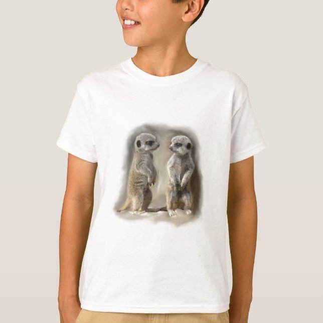 T-shirt Bébé jumeau Meerkats (Devant)