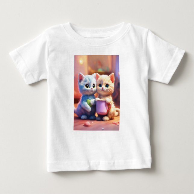T-shirt bébé "Kitten Cuddles" (Devant)