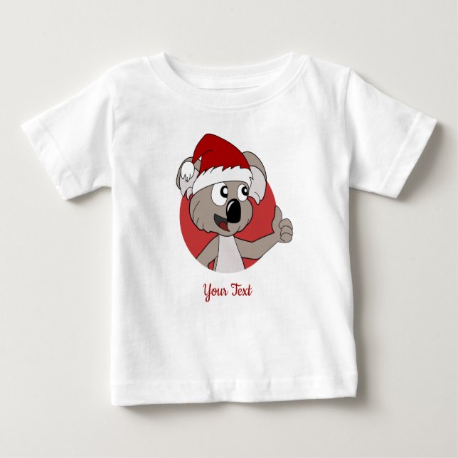 T-shirt bébé koala de Noël (Devant)