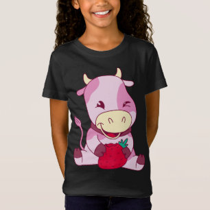 T-Shirt Bébé Lait Vache Aime les fraises Bétail éleveur de