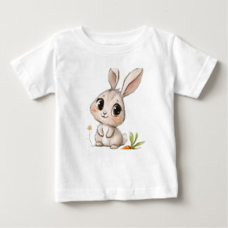 T-shirt bébé lapin en peluche