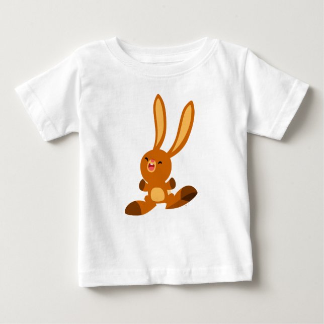 T-shirt bébé lapin joyeux caricature (Devant)