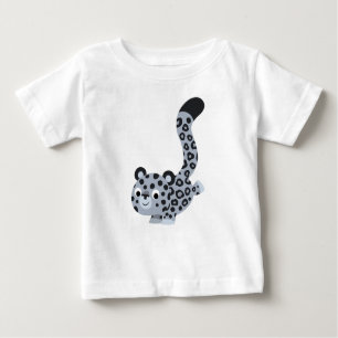T-shirt bébé léopard de neige mignon à l'atterriss