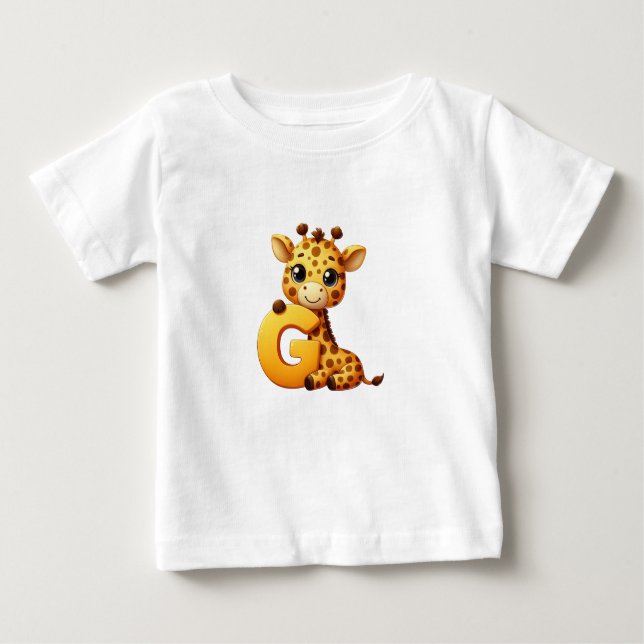 T-shirt bébé lettre G girafe (Devant)