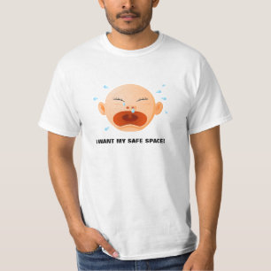T-shirt Bébé libéral pleurant criant je veux mon espace