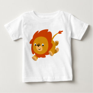 T-shirt bébé Lion en caricature fine