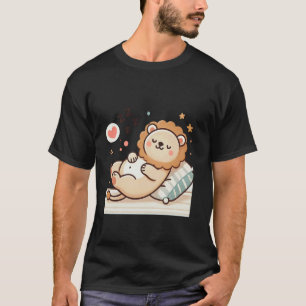 T-shirt Bébé Lion Endormi Mignon
