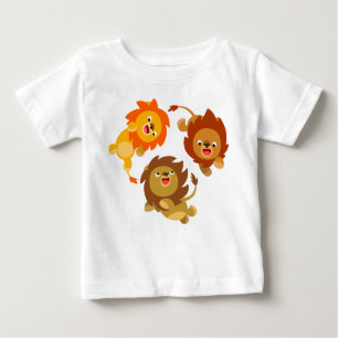 T-shirt bébé Lions sans caricature mignonne