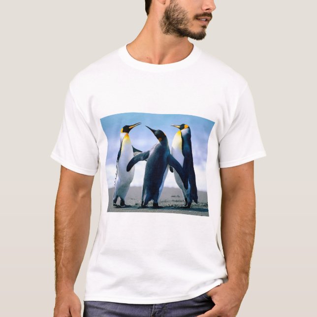 T-shirt Bébé manchot mignon art d'hiver (Devant)