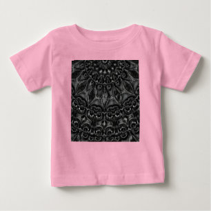 T-shirt bébé Mandala au charbon de bois