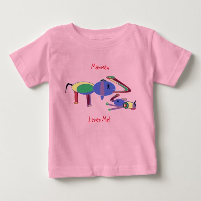T-shirt bébé Mawmaw m'aime (dessin sur le devant u (Devant)