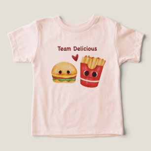 T-shirt bébé Meilleurs amis Burger & Frites Mignon