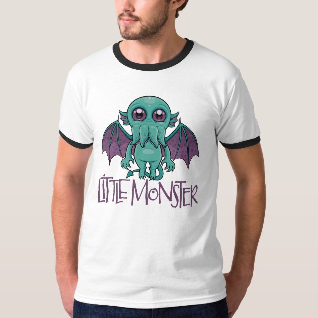 T-shirt Bébé mignon Cthulhu Petit Monstre (Devant)