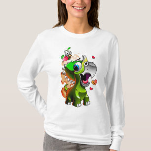 T-shirt Bébé mignon Dino & Bird Friends - Dino Love Dino