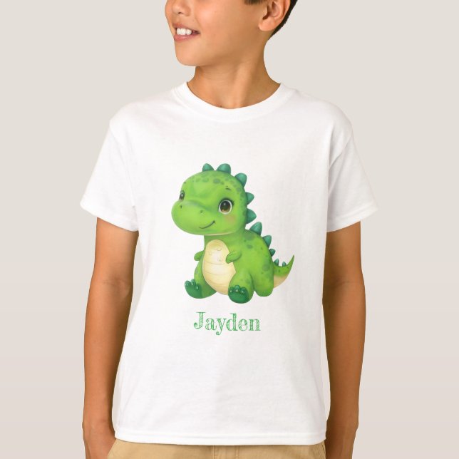 T-shirt Bébé mignon Dinosaure pour les tout-petits (Devant)